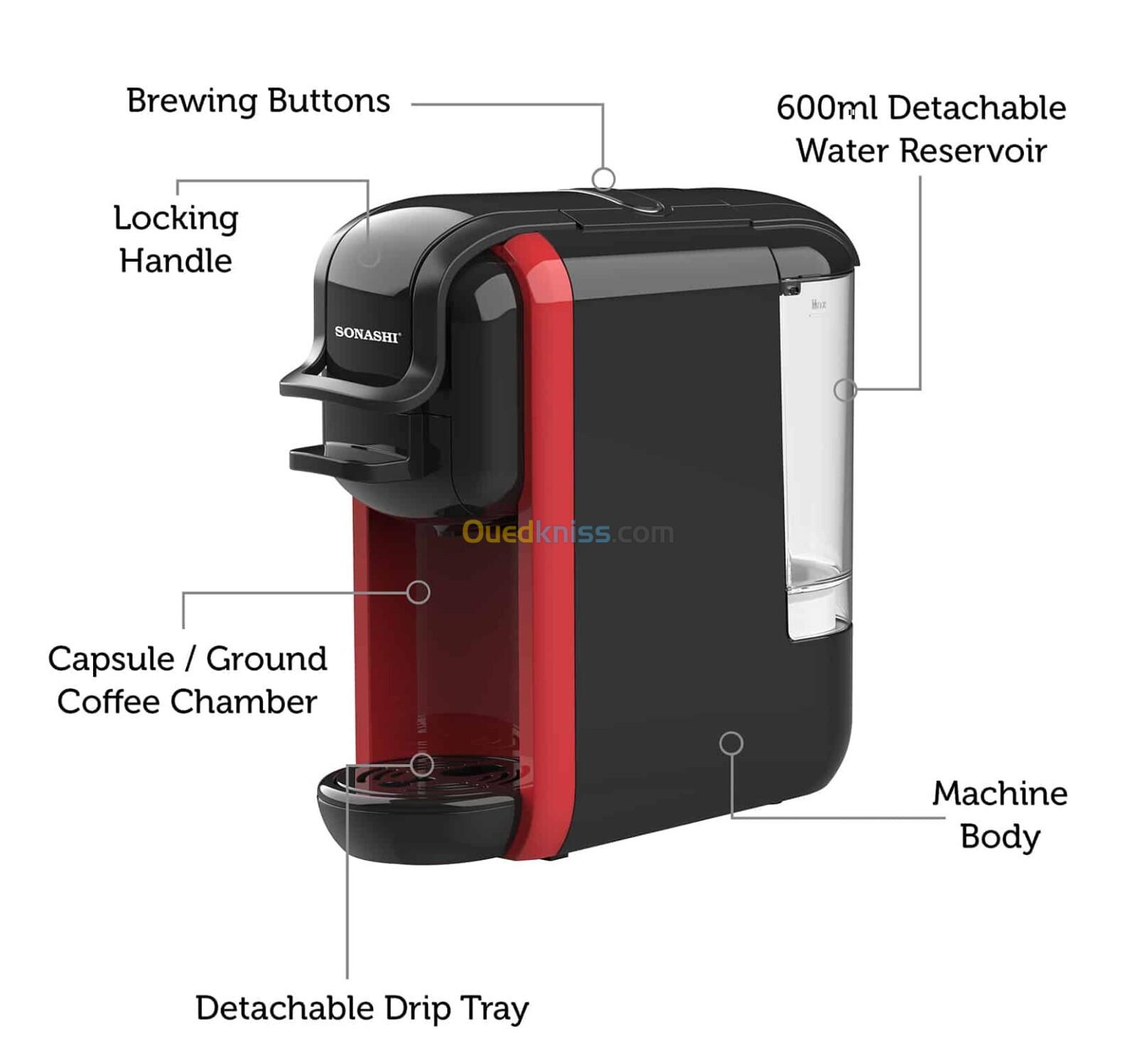 Machine a café Capsule NESPRESSO 3en1 19bars 1450w