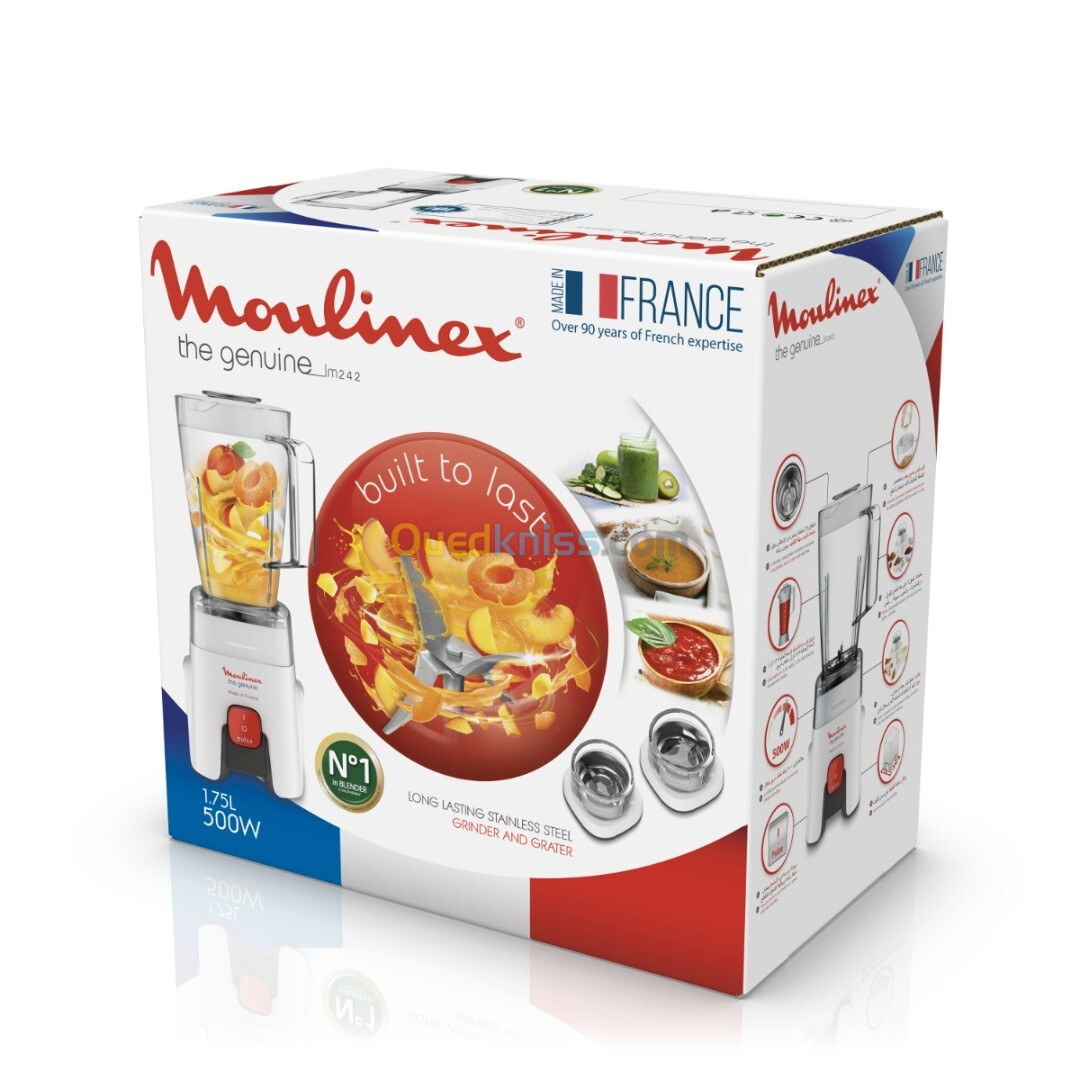 MOULINEX Blender mixeur moulin et râpe 500w The Genuine