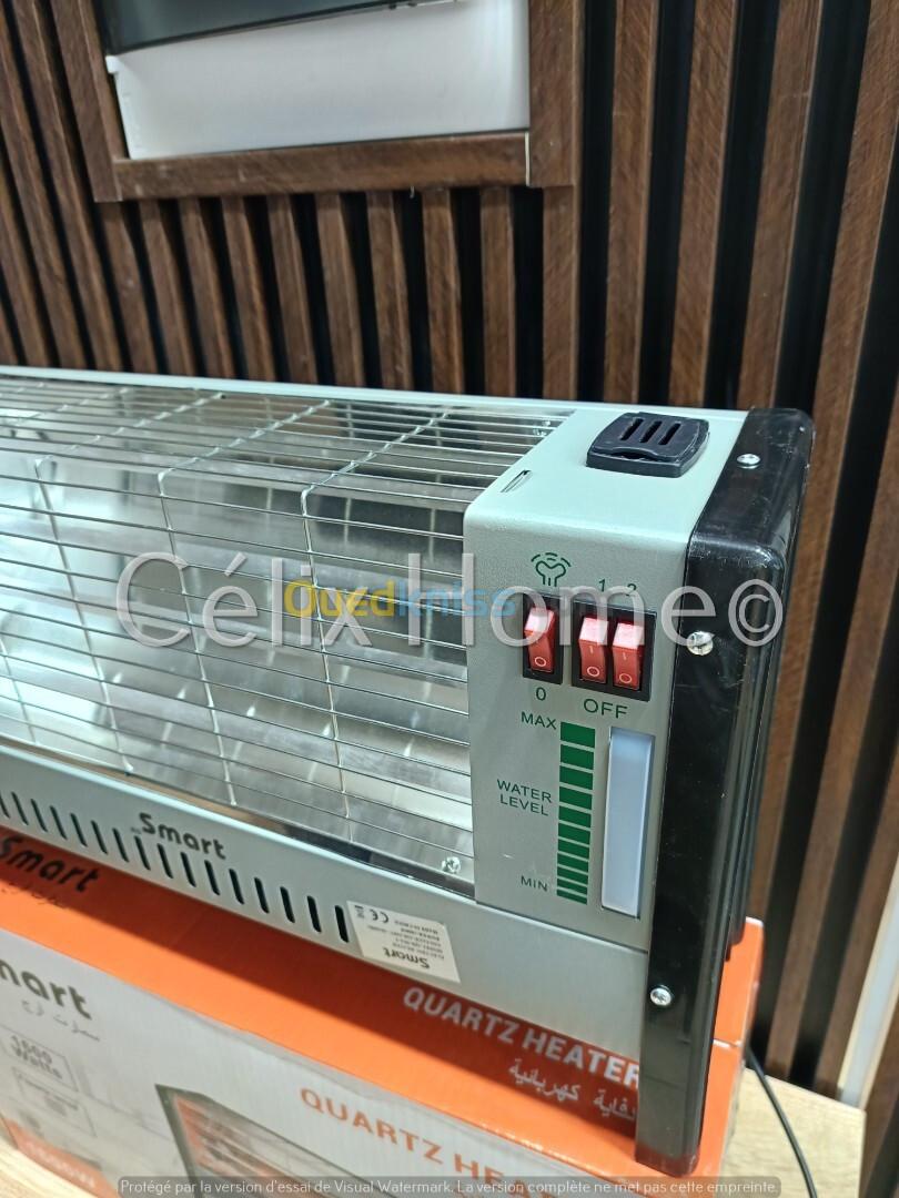 Chauffage a quartz 1600w 4 lampes