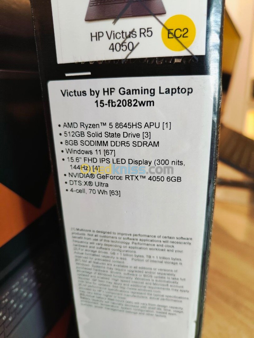 HP Victus Gaming 15.6 FHD 144Hz , Ryzen 5 8645HS, 16GB DDR5 RAM, 512GB SSD, NVIDIA GeForce RTX 4050 