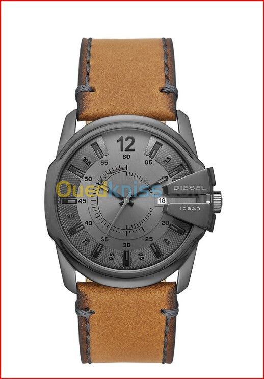 Montre à quartz en cuir Diesel (43mm) - Marron et gris