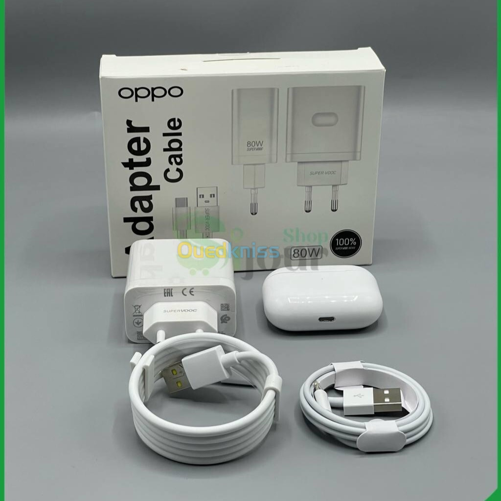  Pack charger oppo 80w et airpods pro bsoma chaba 