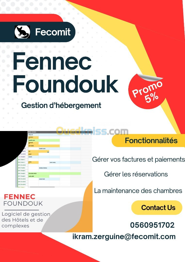 Logiciel d'hébergement Fennec Foundouk