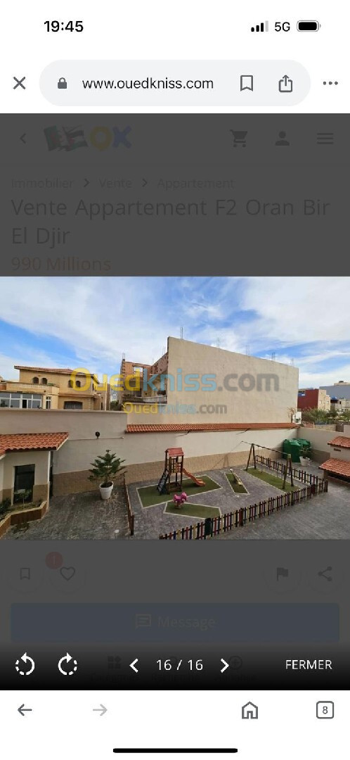 Location Appartement F2 Oran Bir el djir