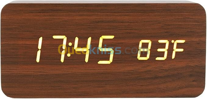 Horloge électronique, décoration chambre , réveil numérique ,USB Art déco, avec température