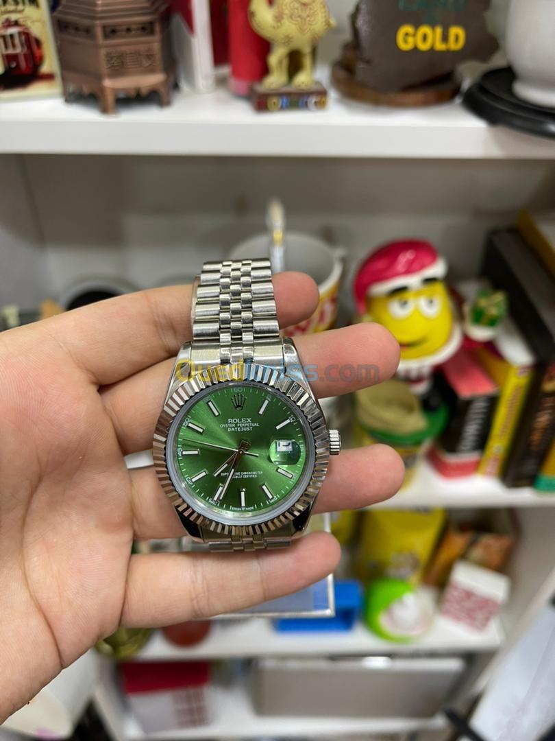 Montre Rolex Bleu/Vert avec boite ساعة رولكس 