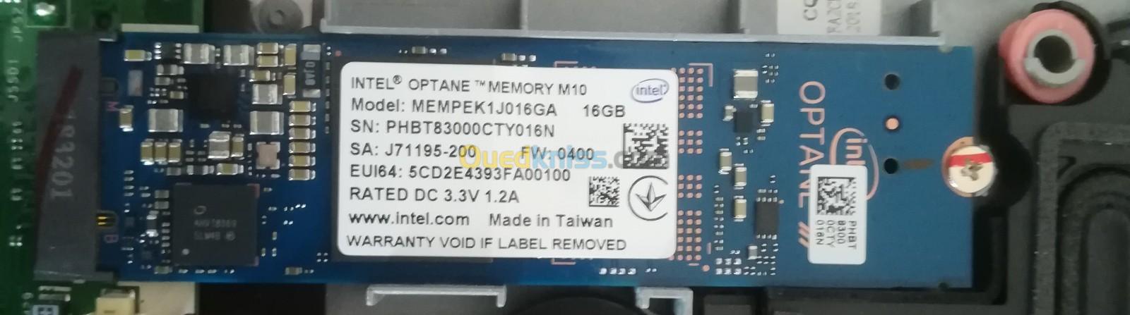 Mémoire M10 SSD (RAM) + HDD