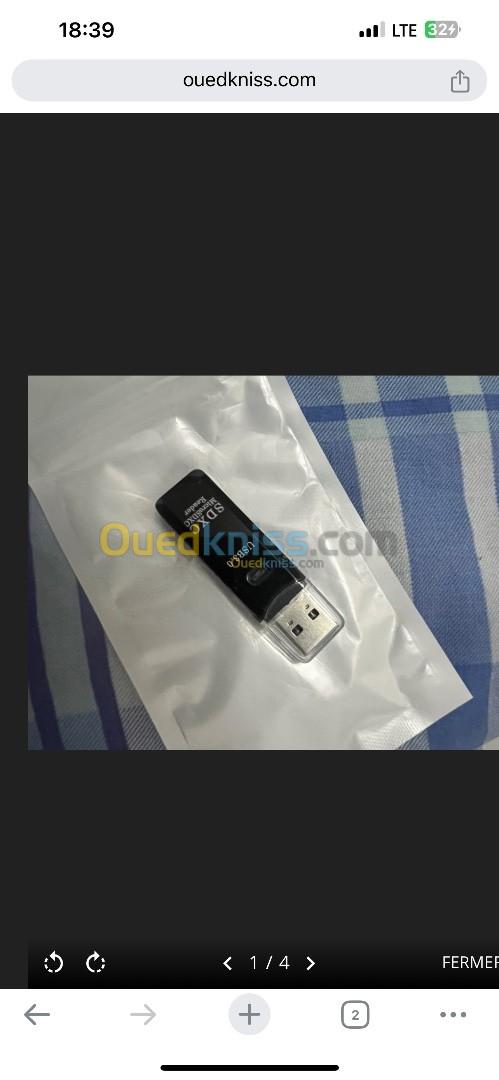 Lecteur OTG + USB OTG pour carte SD et TF card 2 TB 