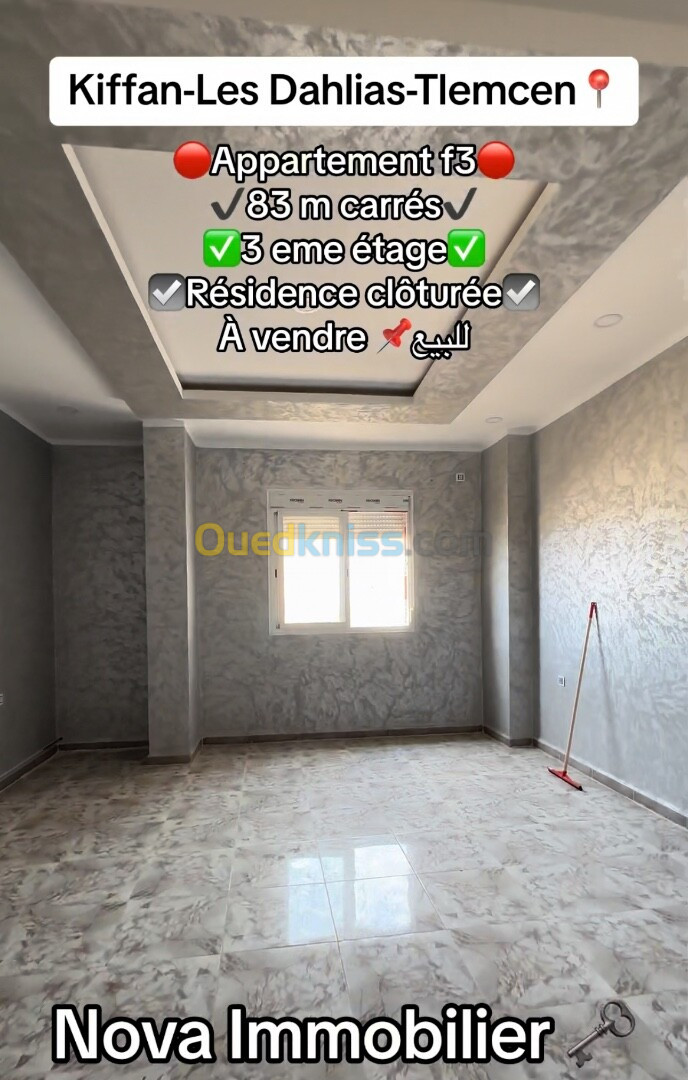 Vente Appartement F3 Tlemcen Tlemcen