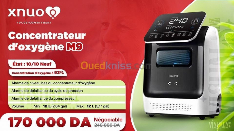 Concentrateur d'Oxygène M9 Xnuo