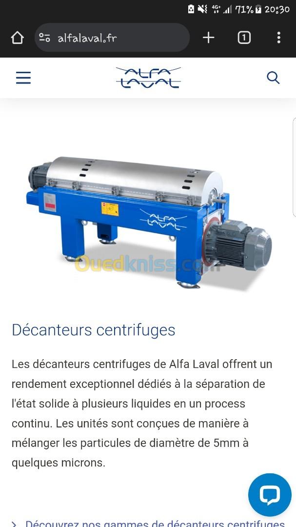 Décanteur "Alfa Laval"