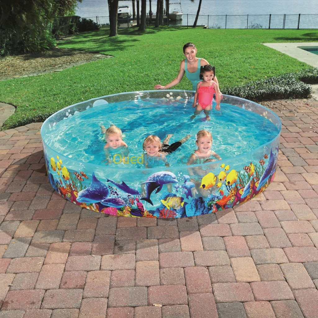 Piscine en Vinyle et PVC Transparente Pour Enfants 244x46cm