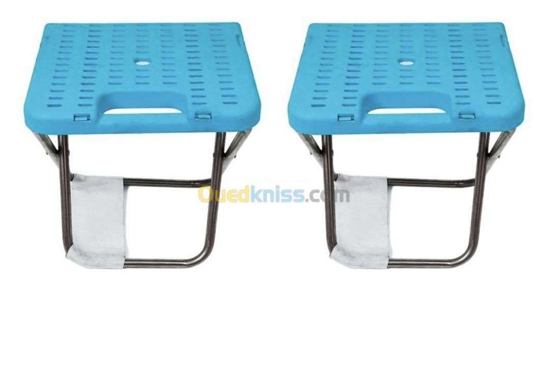  Glacière Portative 48L Avec Table, 2 Chaise Ideal Pour Camping