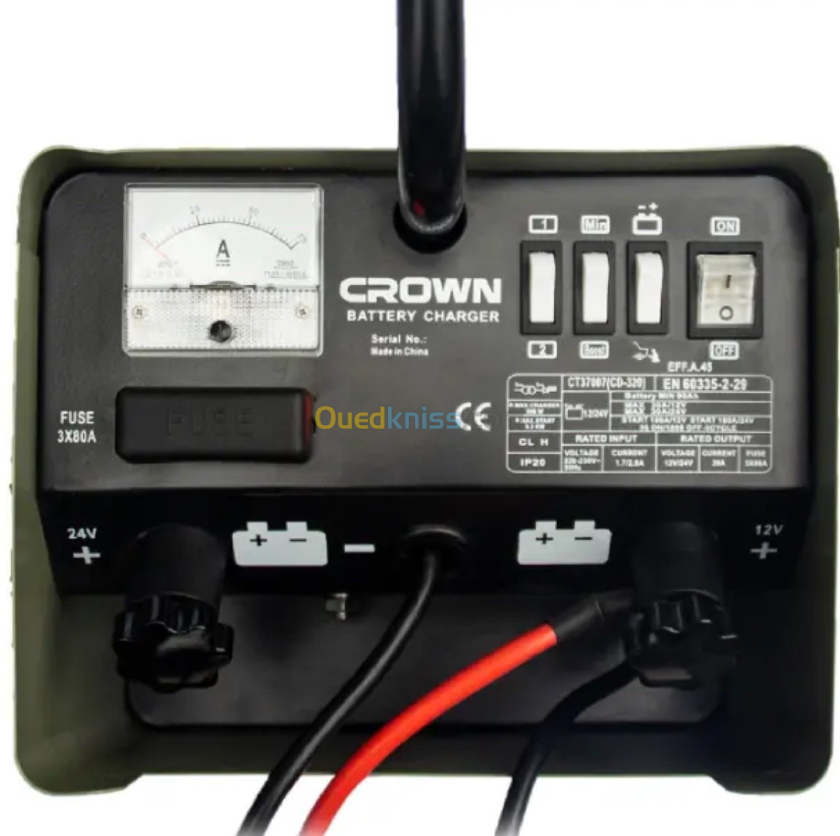 Chargeur demarreur batterie auto 12-24v 320Ah CT37007 CROWN