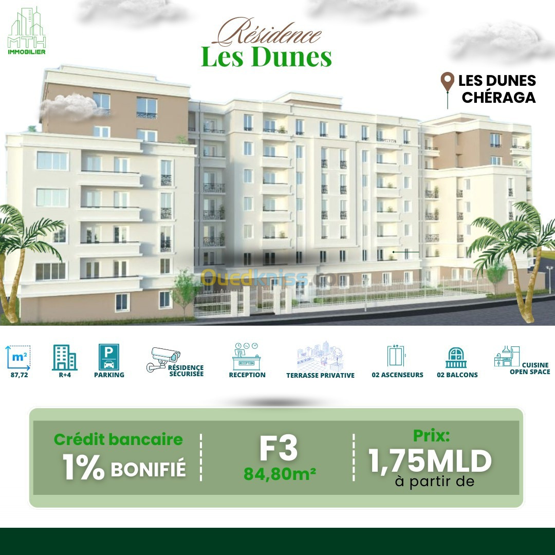 Vente Appartement F3 Alger Cheraga