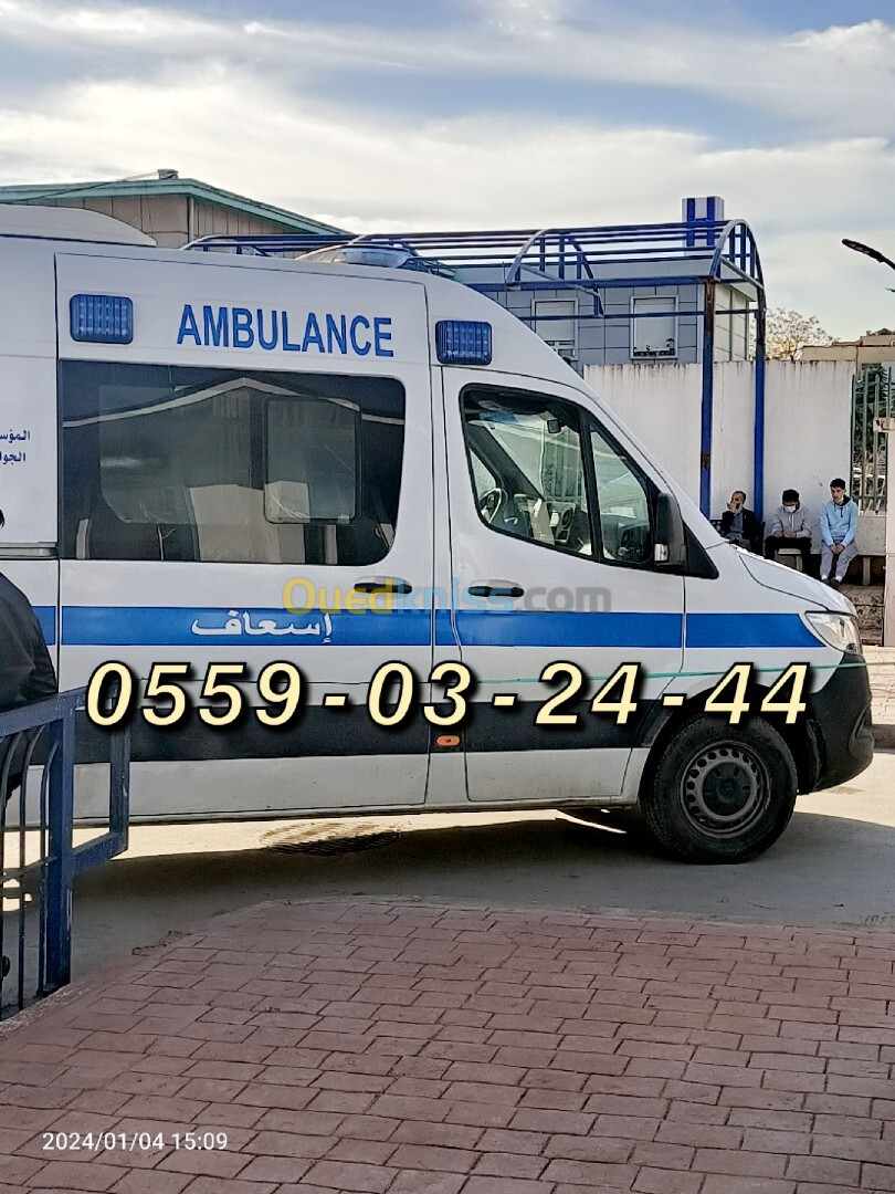 Sarvice ambulance privé -pompes funèbres -سيارة اسعاف لنقل المرضى و الجنائز-