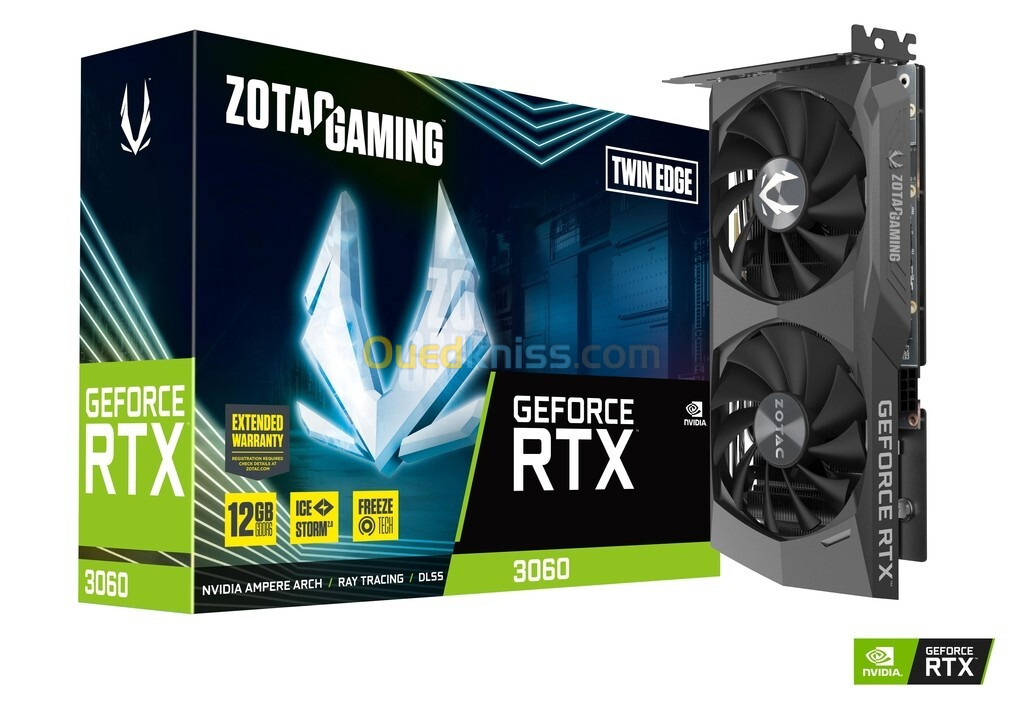 CARTE GRAPHIQUE ZOTAC GAMING GeForce RTX 3060 Twin Edge 12GB