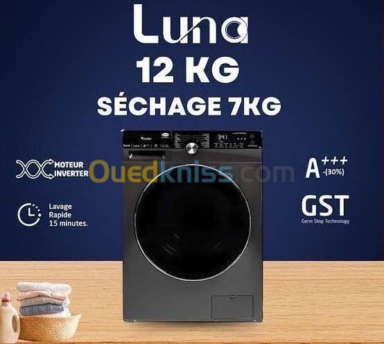 Luna 12/7 kg Lavage/séchage 