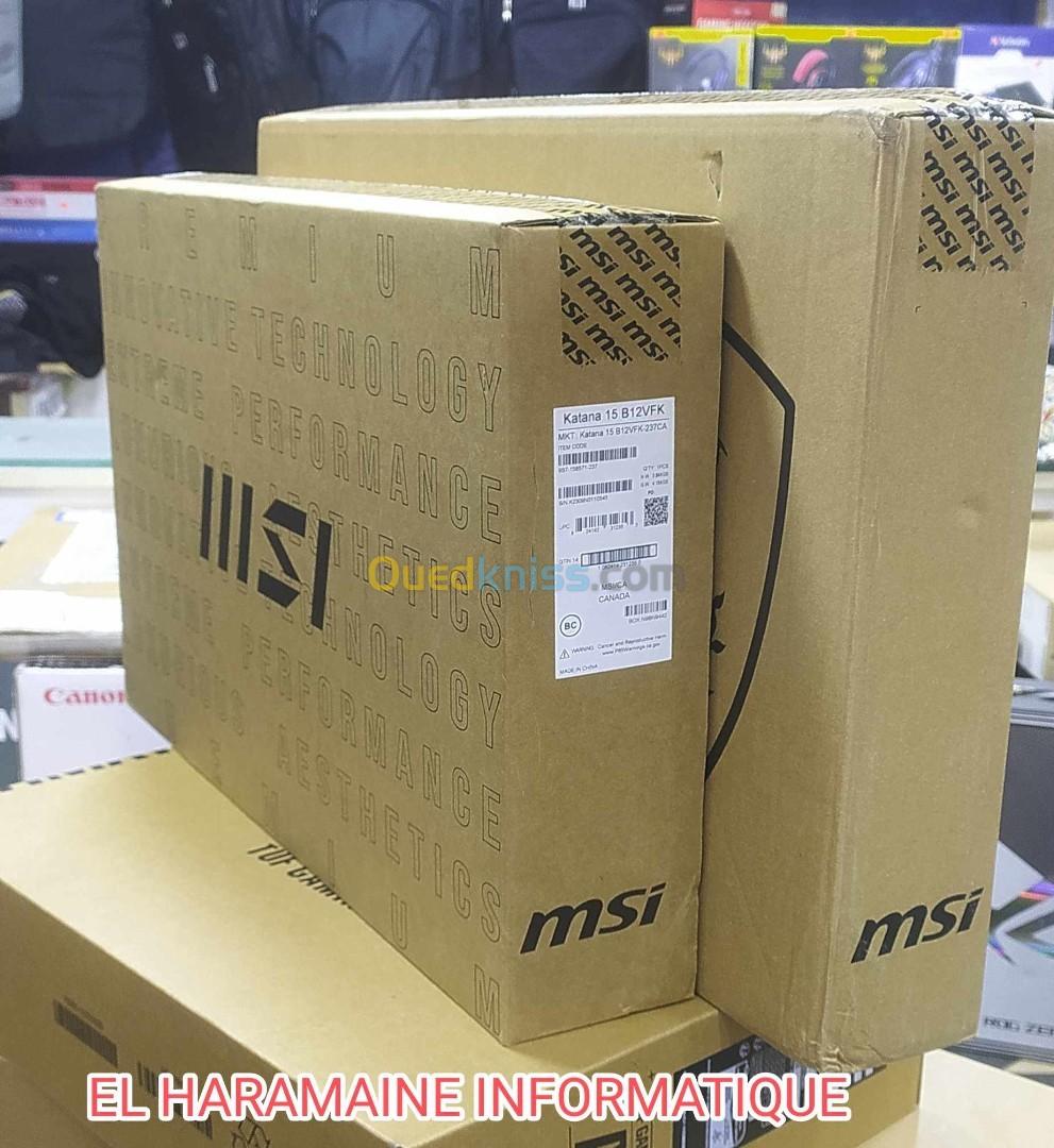 MSI Katana 15 -CORE i7 12TH GENE/RTX 4060/RAM 16GB /SSD 1TB /ECRAN 15.6 .**VENDU**