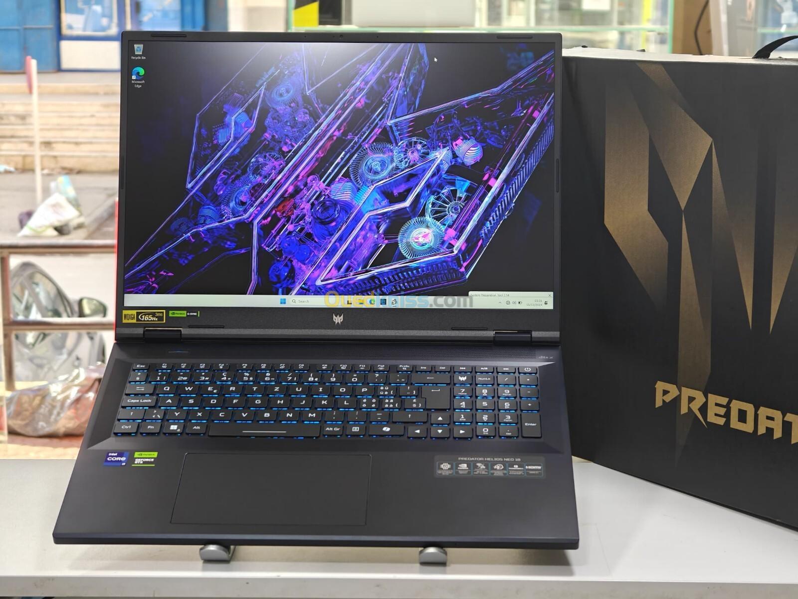 ACER PREDATOR HELIOS 18 I9 14900HX 32GB 1TB SSD RTX 4060 8GB 140W 18" QHD 165HZ NEUF SOUS EMBALLAGE 