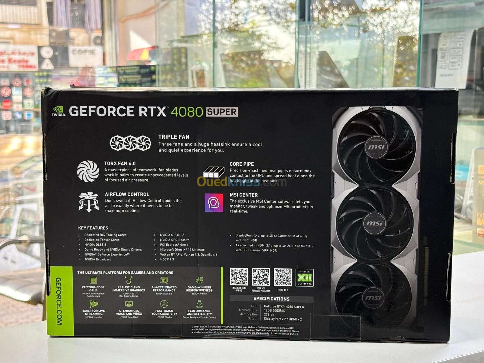 MSI VENTUS 3X GEFORCE RTX 4080 16GB GDDR6X NEUF SOUS EMBALLAGE JAMAIS UTILISÉ 