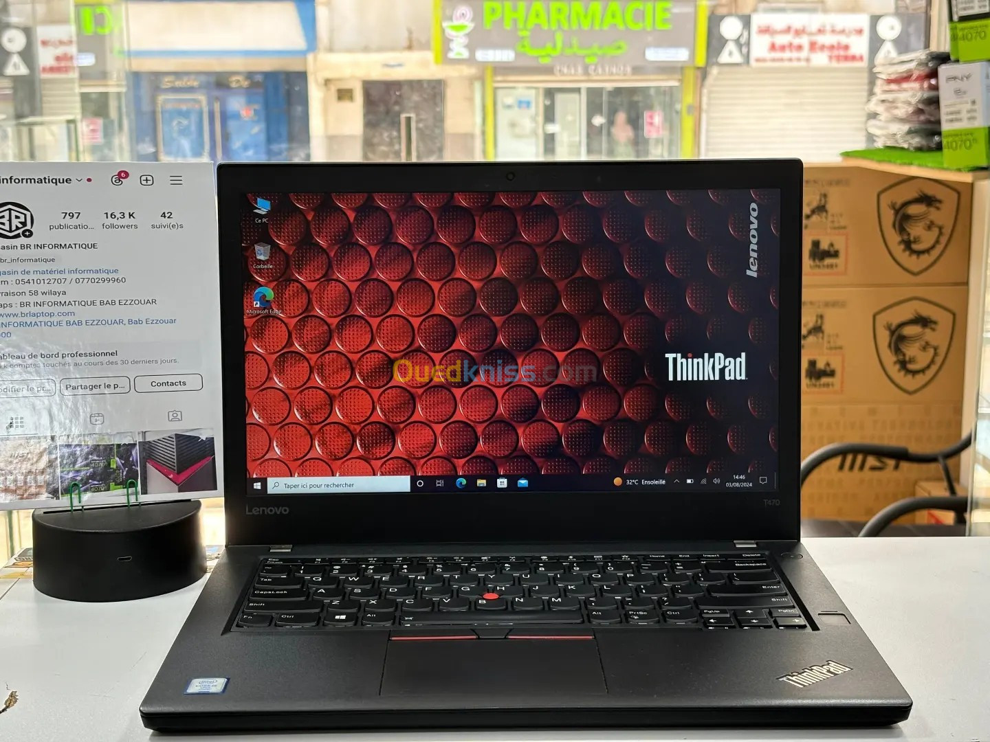 LENOVO THINKPAD T470 I5 6300U 8GB 256GB SSD 14,1 FHD TACTILE 