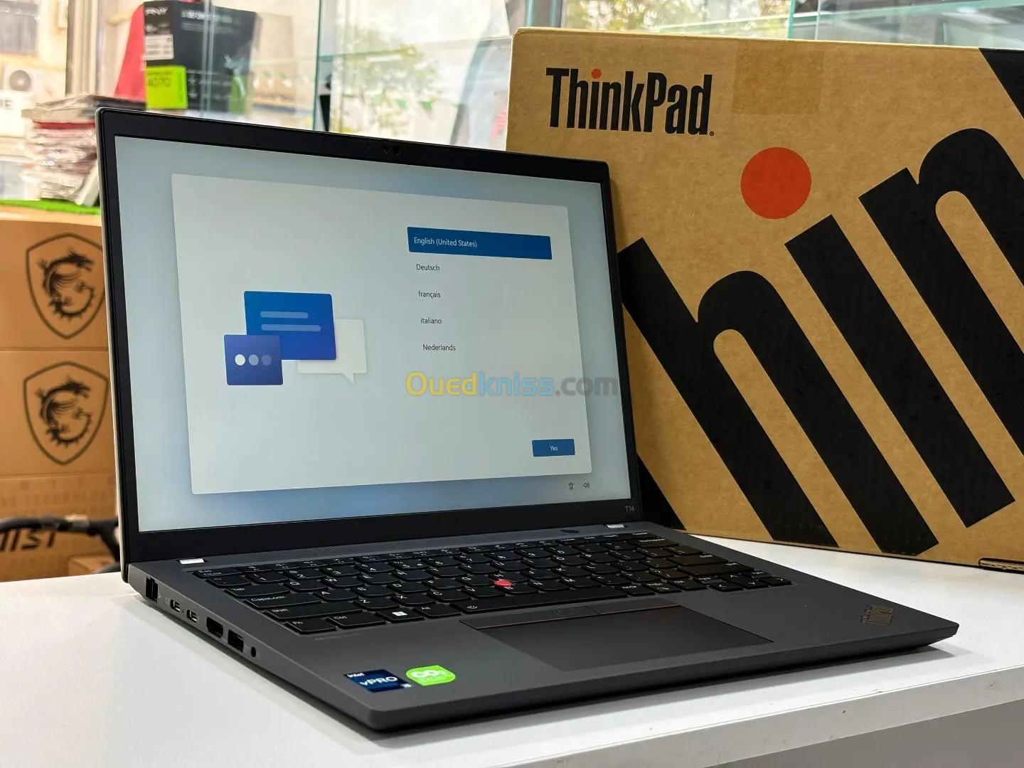 LENOVO THINKPAD T14 GEN 4 I5 1345U 16GB 256GB SSD NEUF SOUS EMBALLAGE JAMAIS UTILISÉ 