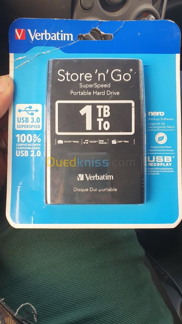 Disque dur externe verbatim 1tb ssd USB 3.0 verbatim