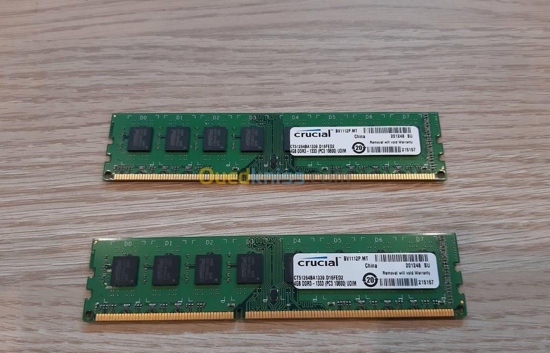 Ram Crucial DDR3 8gb (4x 2gb)