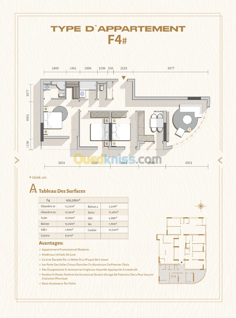 Vente Appartement F4 Oran Oran