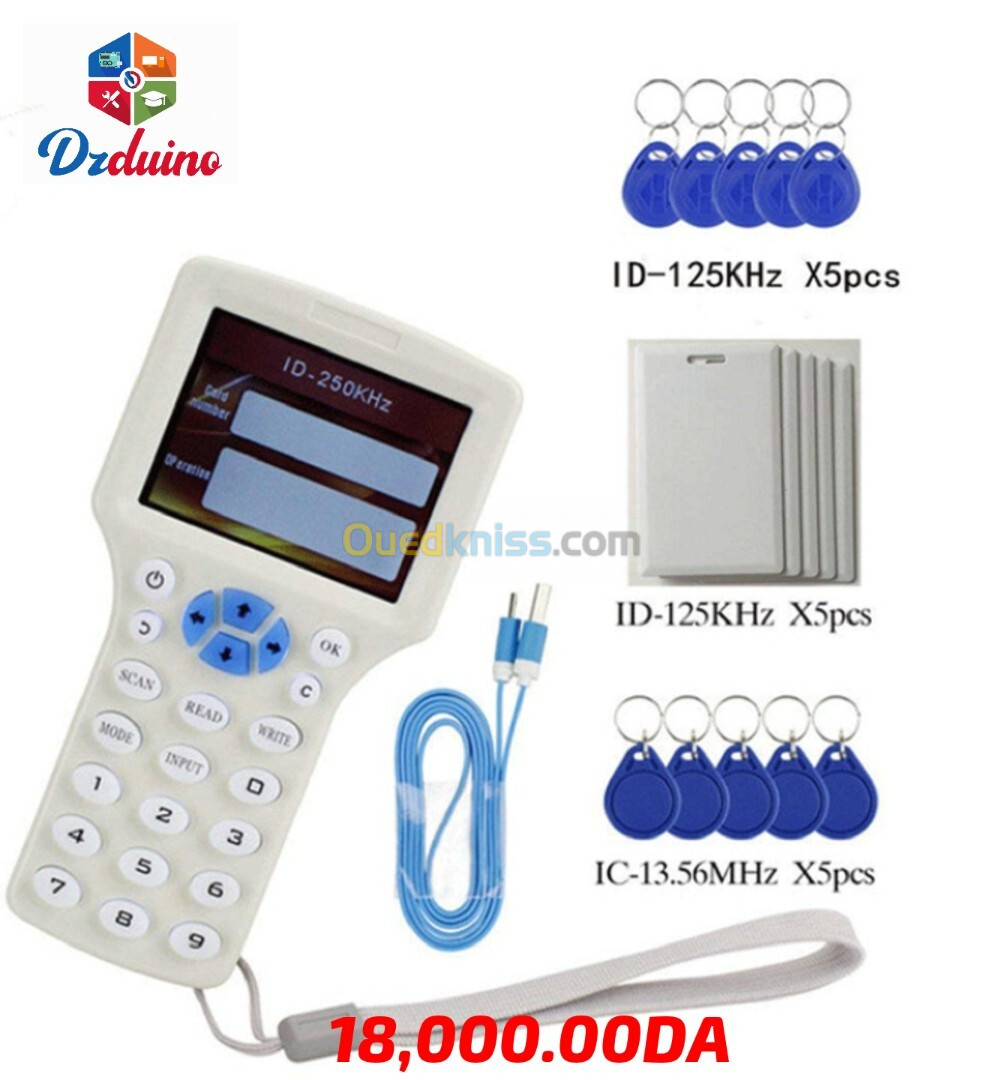 Lecteur de cartes d'identification RFID 13.56MHZ / 125khz 