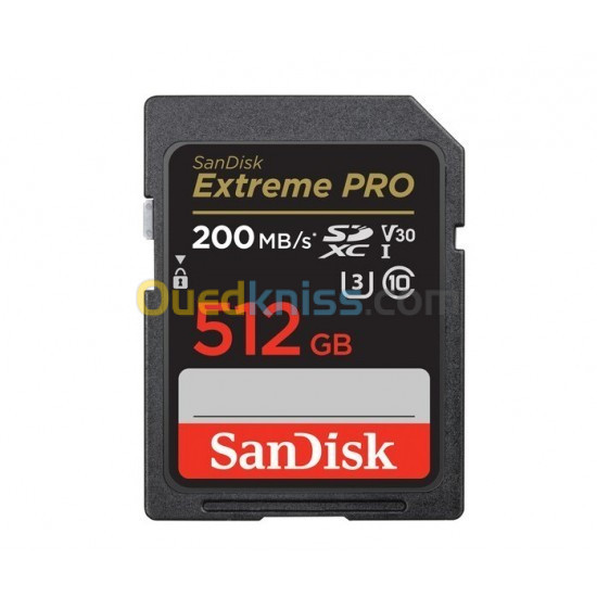 SanDisk Extreme Pro SDHC UHS-I 512 Go - SPEED UP TO 200 MB/s
