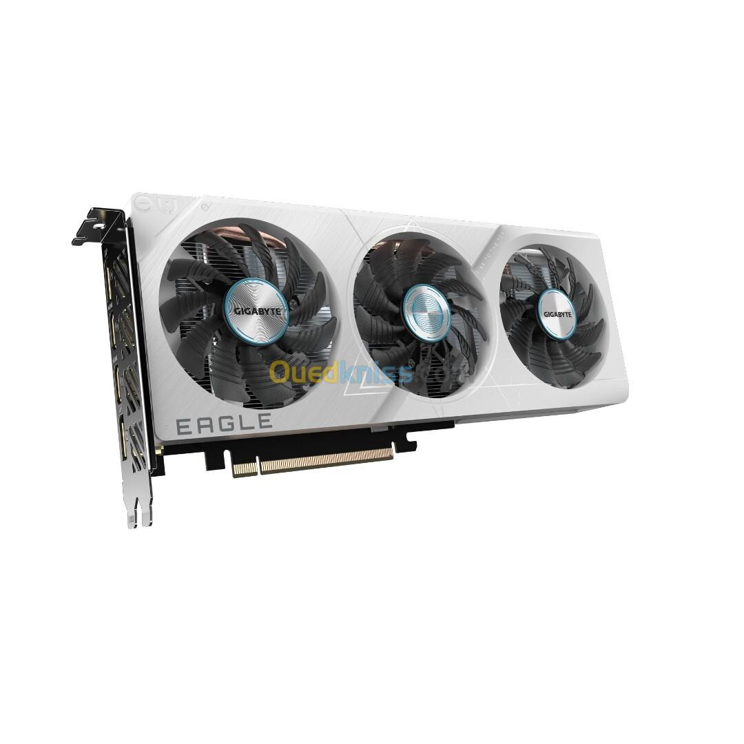 GEFORCE RTX 4060 EAGLE OC ICE  - 8GO GDDR6 - 3X FANS - DLSS3 - RAY TRACING - REFLEX - STUDIO - WHITE