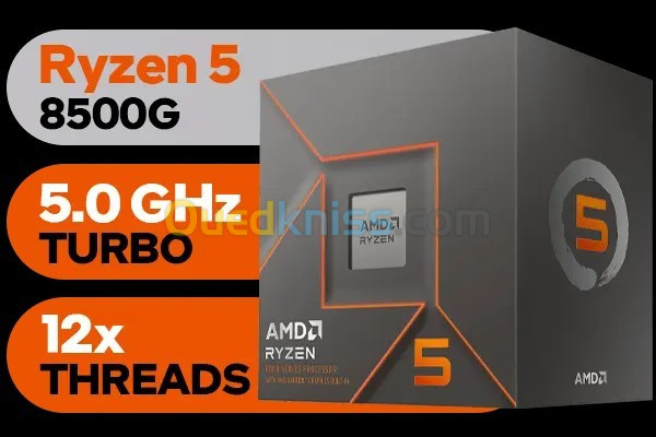 AMD RYZEN 5 8500G WRAITH STEALTH - 5.0 GHZ - 6 CORE - 12 THREADS - 22 MO CACHE - AMD RADEON - 65 W