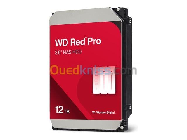 WD RED PRO NAS 12TB - DISQUE DURE INTERN HDD 3.5" - 7200 RPM - 256 MB -  SATA 6GB/S - WD121KFBX - 