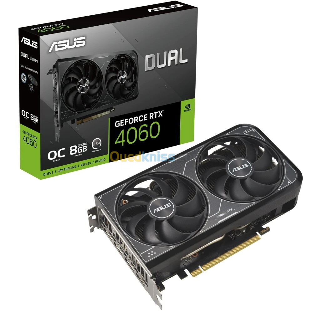 ASUS DUAL GEFORCE RTX 4060 V2 OC EDITION - 8 GO GDDR6 - PCI-EXPRESS 4.0 X16 - 2505MHZ - 550W