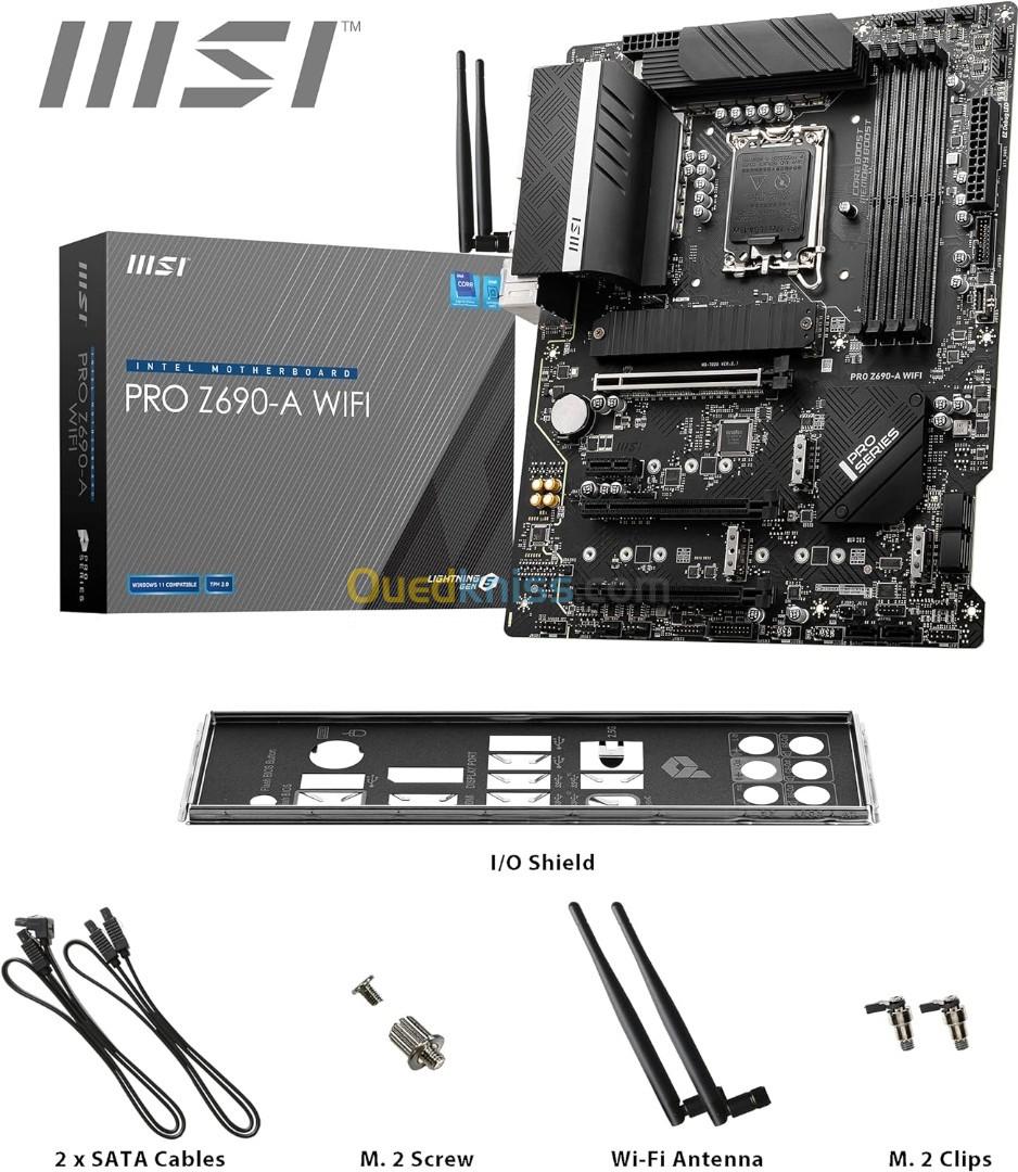 MSI PRO Z690-A WI-FI  ATX Socket 1700 - 4x DDR5 - M.2 PCIe 4.0 USB 3.2 PCI-Express 5.0 16x