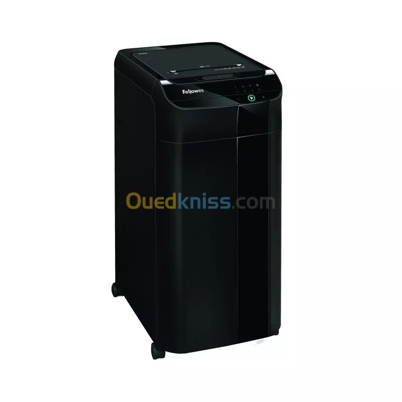 FELLOWES DESTRUCTEUR DOCUMENTS AUTOMAX 350C P-4 - 68 Litres - COUPE CROISÉE - AGRAFES - TROMBONESES