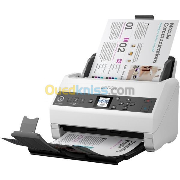 EPSON DS-730N SCANNER À DÉFILEMENT - WORKFORCE - WI-FI - 40 PPM - 600 DPI - USB - RJ45 - 100 PAGES