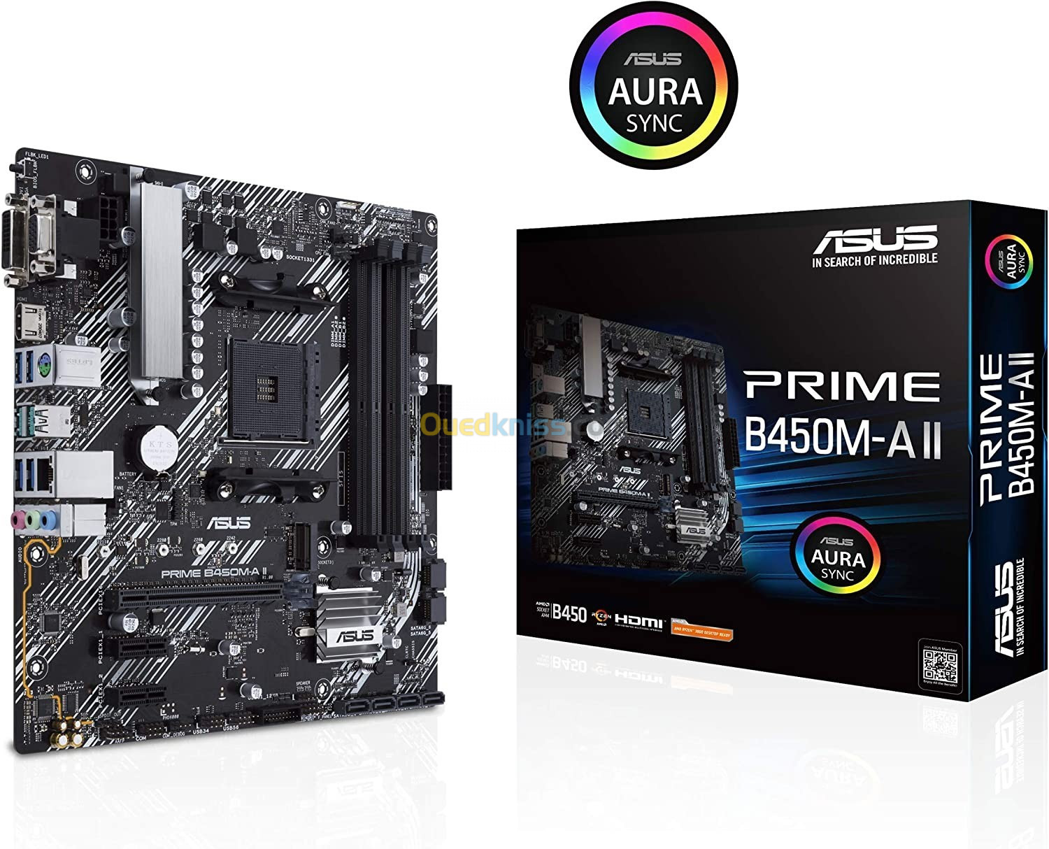 Carte Mère ASUS PRIME B450M-A II Micro ATX - Socket AM4 - SATA 6Gb/s, M.2, USB 3.0, PCI-Express 3.0 