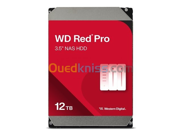 WD RED PRO NAS 12TB - DISQUE DURE INTERN HDD 3.5" - 7200 RPM - 256 MB -  SATA 6GB/S - WD121KFBX - 