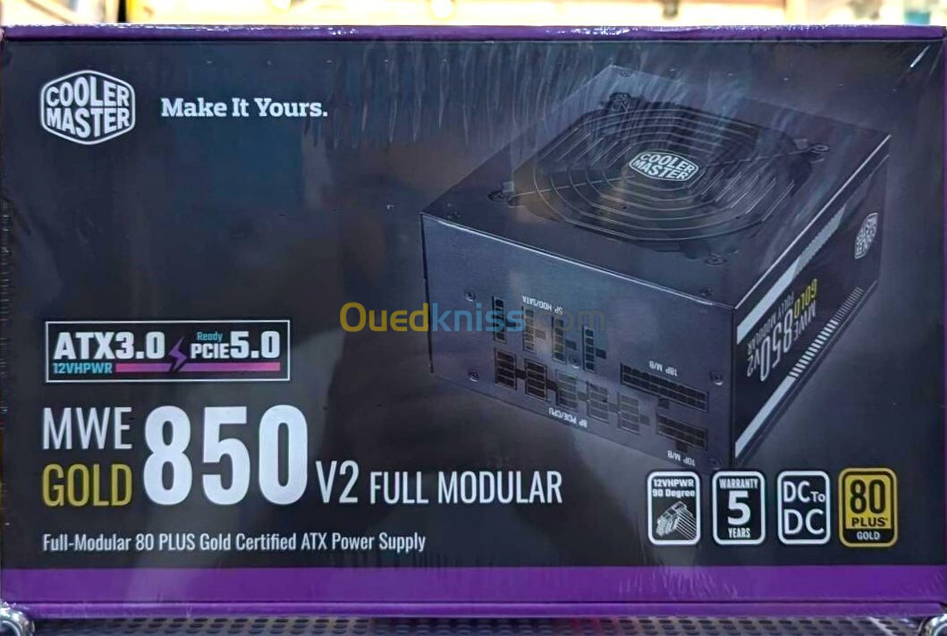 COOLER MASTER MWE 850W V2 - ALIMENTATION 80 PLUS GOLD - MODULAIRE - DC TO DC - ATX 3.0 - PCI-E 5.0