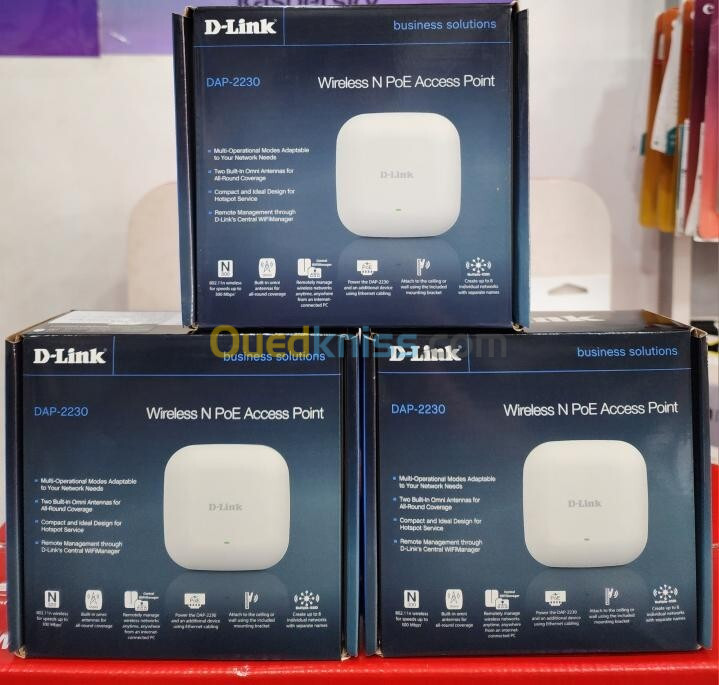 D-LINK POINT D'ACCÈS SANS FIL DAP-2230 - 2.4GHz - 300 MBPS - CENTRAL WIFI - OMNI -MULTI-OPERATIONAL 