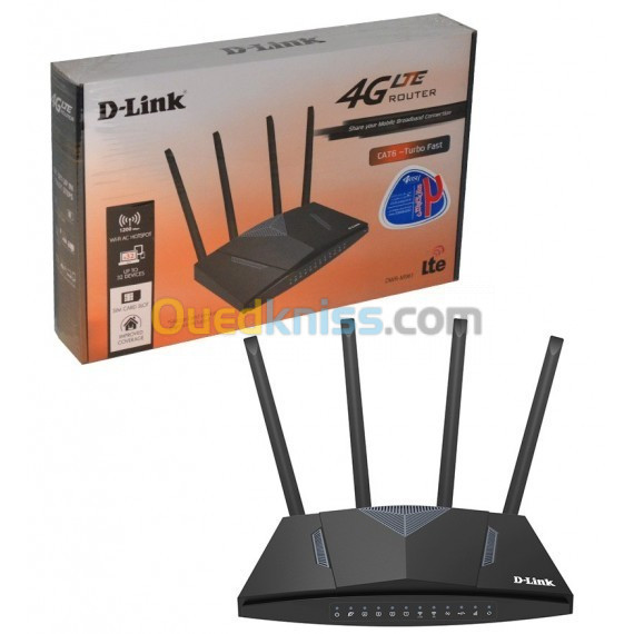 D-Link DWR-M961 AC1200 Wireless Router - CARTE SIM - 4G LTE-A CAT6 - jusqu'à 1200 Mbps - USB 2.0