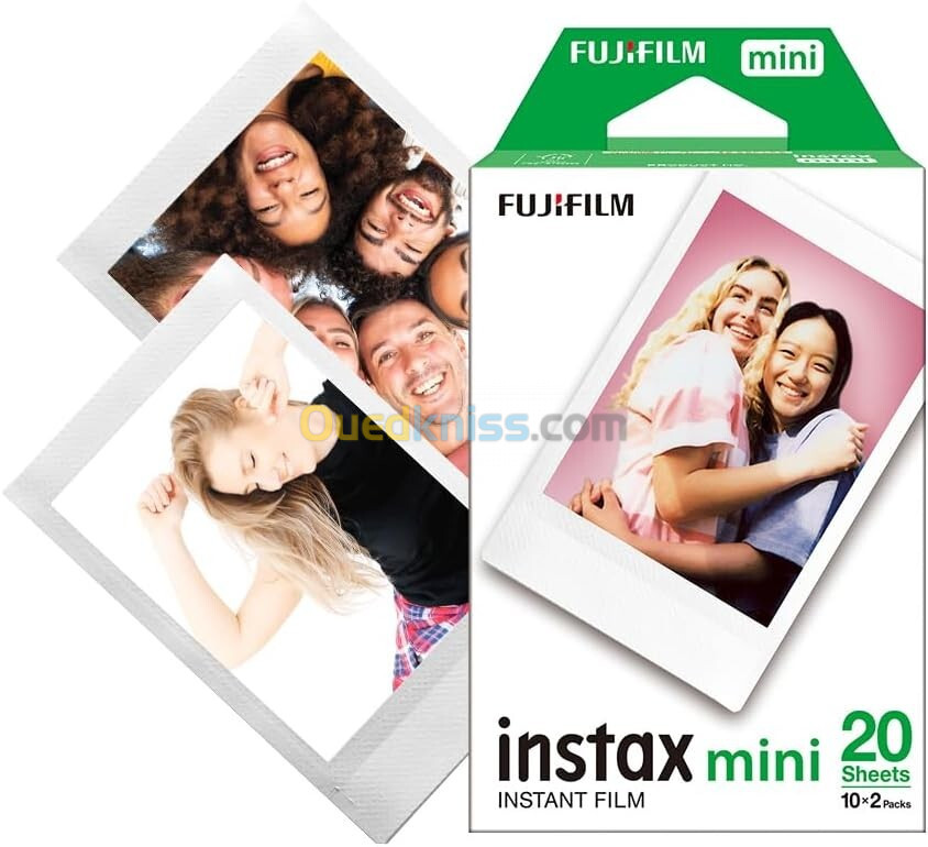 FUJIFILM INSTAX PAPIER PHOTO - TWIN FILMS POUR MINI - 86 X 54 MM - 20 SHEETS - 10X2 - 1 PACK 