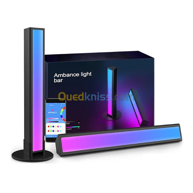 AMBIANCE LIGHT BARS - SMART 2 LIGHT - LED BEDROOM - MUSIC RECREATION - RGBIC - USB - APPLICATION -