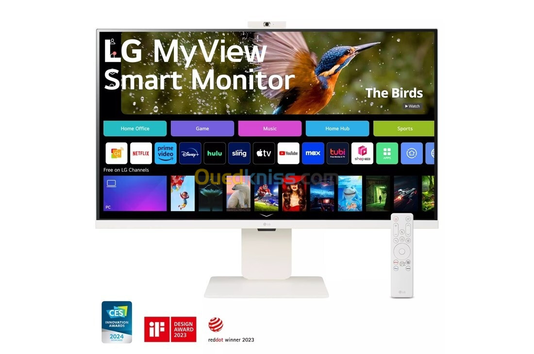 ECRAN LG 32SR85U - SMART MONITOR - 32" 4K - IPS - WEBOS - BLUETOOTH - WI-FI - WEBCAM - TÉLÉCOMMANDE 