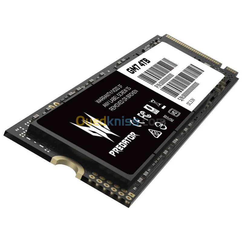 ACER PREDATOR GM7 - 4TO SSD M.2 - PCI EXPRESS 4.0 NVME - 7400 MO/S - 5,67W - PCB M.2 2280 - 