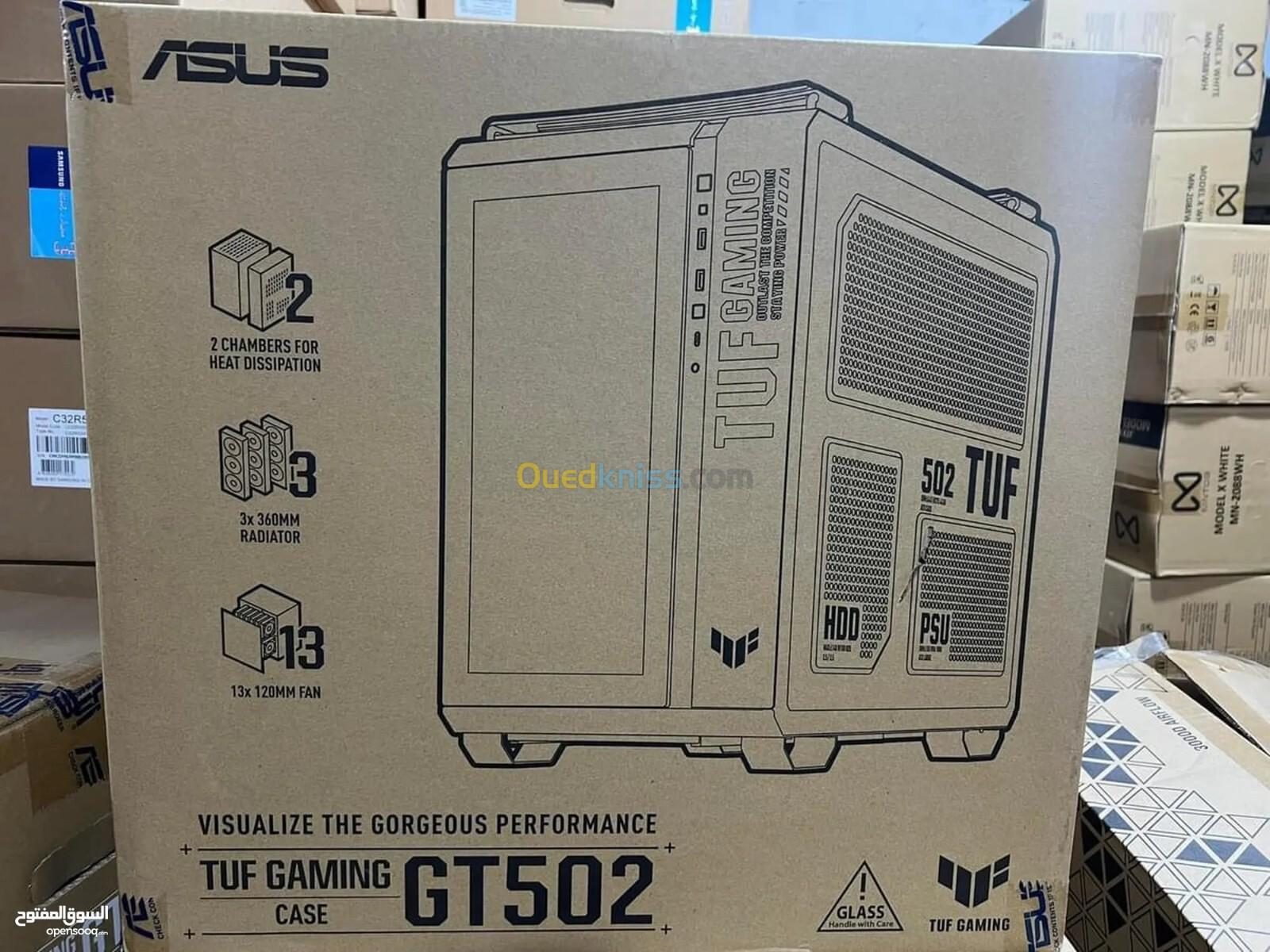 ASUS TUF GAMING GT502 - BOITIER GAMING - MOYEN TOUR - MICRO ATX - ATX/EPS - NOIR