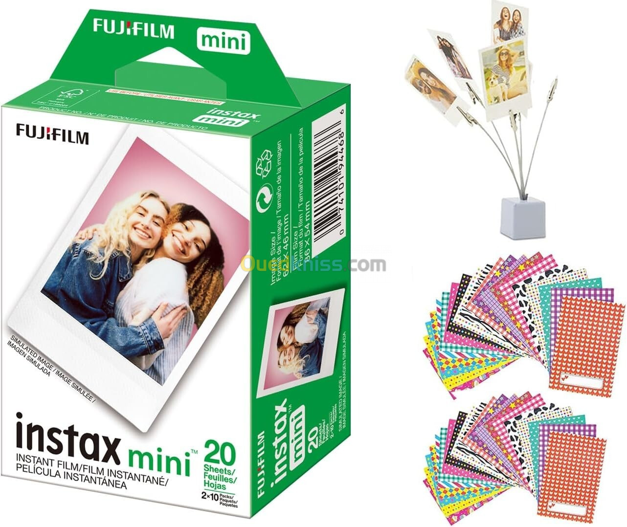 FUJIFILM INSTAX PAPIER PHOTO - TWIN FILMS POUR MINI - 86 X 54 MM - 20 SHEETS - 10X2 - 1 PACK 